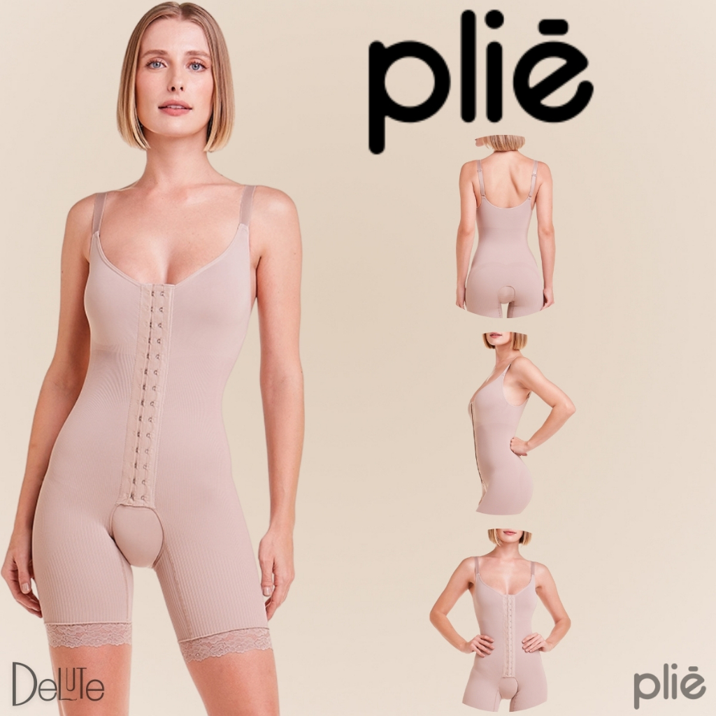 Macaquinho Pós Cirúrgico Estético Plié Modelador Feminino de Alta Compressão Emana Detalhe Rendado em Oferta na Shopee