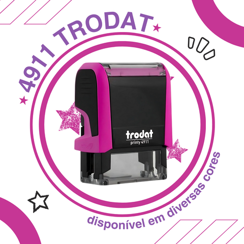Carimbo Automático Trodat 4911 Medida 38x14mm Para Diversas Areas - Com Gravação a Laser em Oferta na Shopee