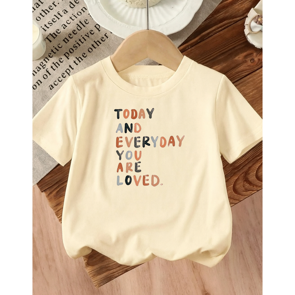 Camiseta Algodão Estampada Infantil Feminina Today And Everyday 341 Passeio Dia das Crianças Presente