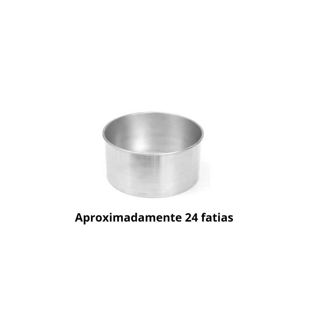 Kit 2 Formas Assadeira  redonda 20x10 Fundo Fixo para Bolos , Tortas