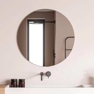 Espelho Redondo Vidro Lapidado Alta Qualidade Decorativo Para Quarto Sala Banheiro Lavabo Maquiagem em Oferta na Shopee