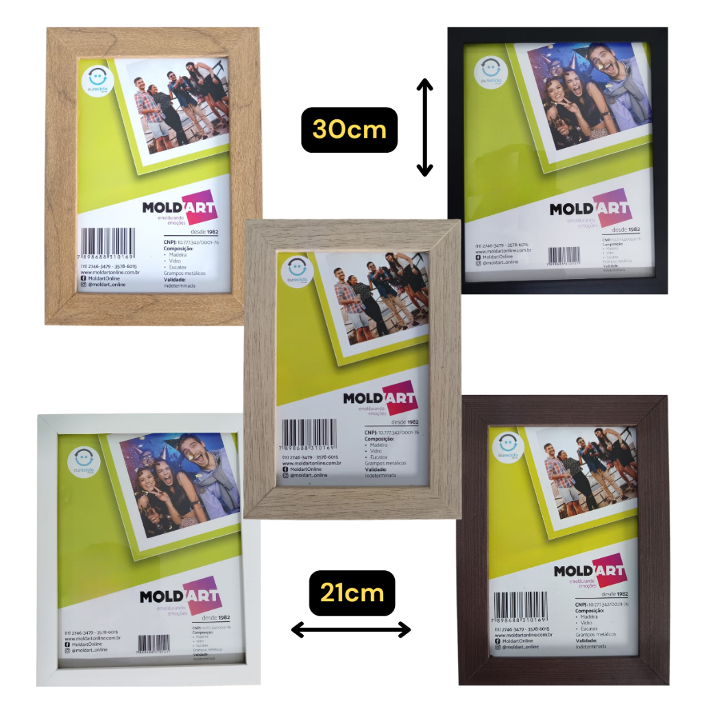 Moldura Lisa COM VIDRO A4 21x30 Moldart Quadro Foto Diploma  Retrato serve para Corinthians em Oferta na Shopee