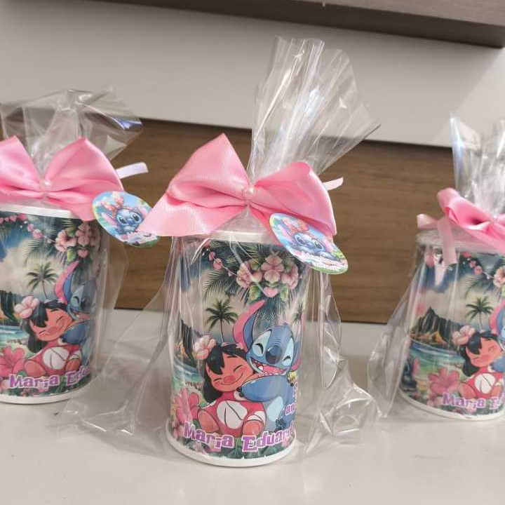 Cofrinho Personalizado Lilo e Stitch | Lembrancinha Festa Infantil | Com Embalagem ,Laço e Tag  | FAZEMOS TODOS OS TEMAS