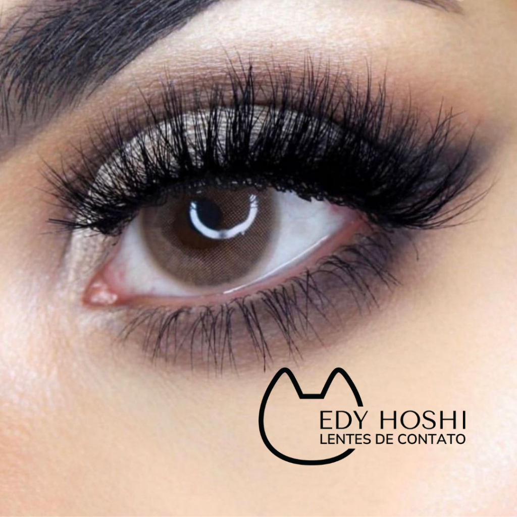 COM GRAU - Lente de Contato Edy Hoshi Naturia Brown - ANUAL - PAR