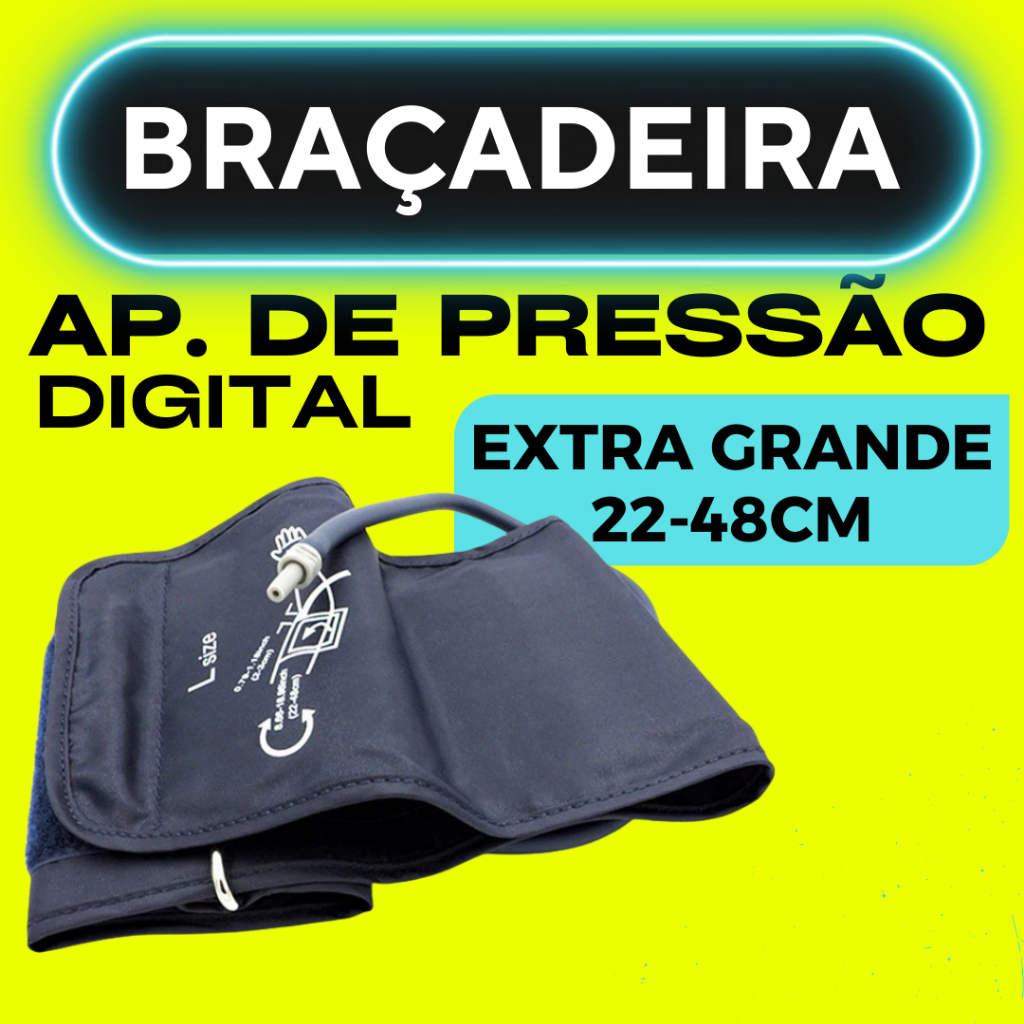 Manguito para Aparelho de Pressão Digital EXTRA GRANDE  -Braçadeira para Ap. Pressão Digital (OBESO)
