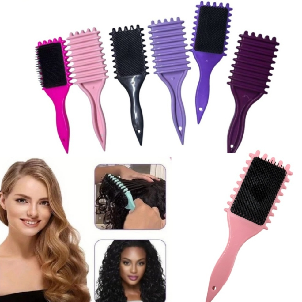 Escova de Cabelo com Cerdas de Javali Com Dentes para Reduzir a Pressão e Separação Garantindo Cachos Perfeitos