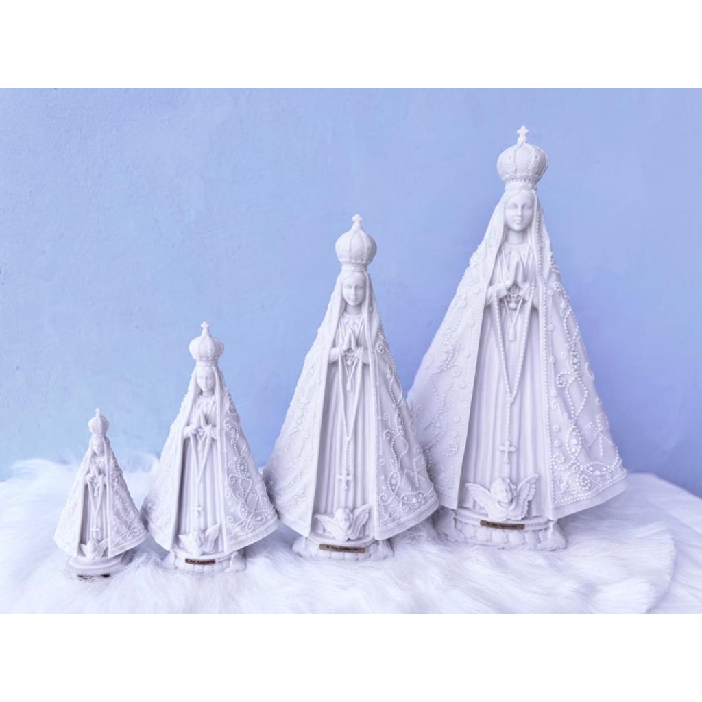 Imagem  Nossa Senhora de Aparecida Mármore oco Estilo Italiano 22, 32, 40 cm