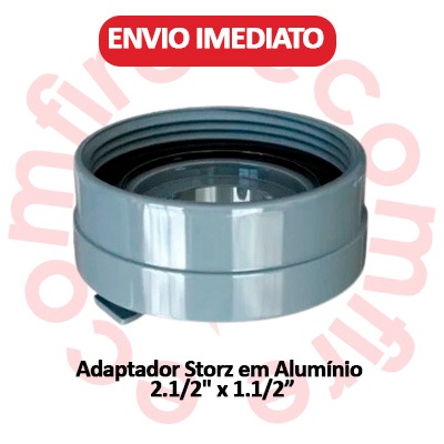 Adaptador Hidrante Storz de Alumínio Injetado 2.1/2" x 1.1/2” P/ Registro Globo - NBR 13714/1602 em Oferta na Shopee