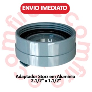 Adaptador Hidrante Storz de Alumínio Injetado 2.1/2" x 1.1/2” P/ Registro Globo - NBR 13714/1602 em Oferta na Shopee