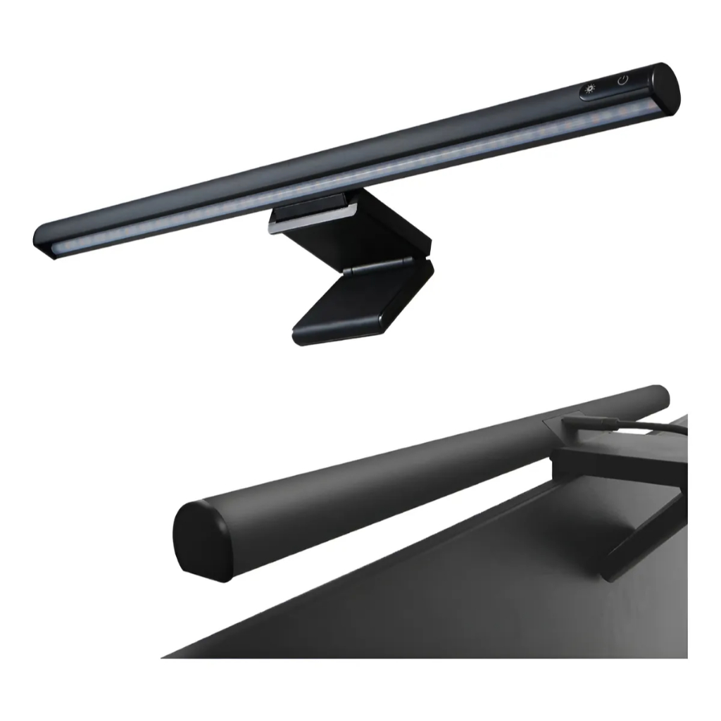 Luminária Barra Led Mesa Monitor 3 Tons Luz Brilho Regulável