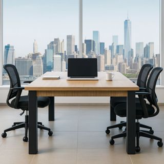 Mesa Escritório Madeira Moderna Click Web Retangular - Ideal 4 Lugares em Oferta na Shopee