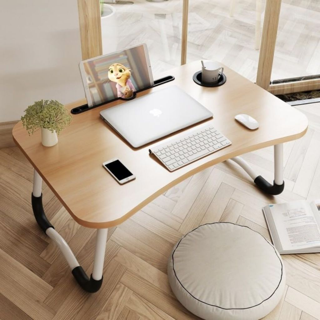 Mesa De Colo Mdf Suporte Notebook Tablet Copo Sofá Cama mesinha