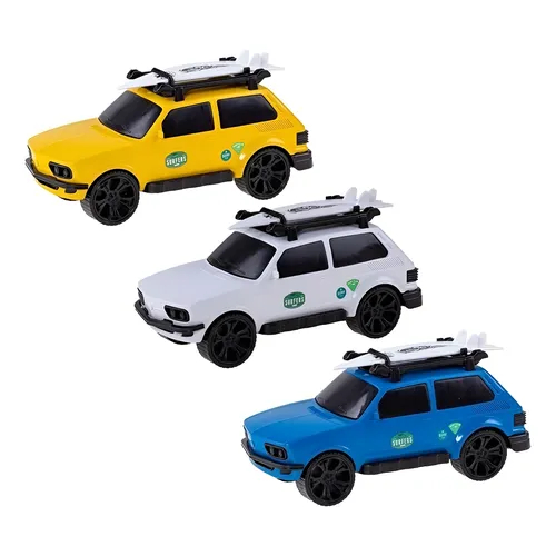 BRINQUEDO CARRINHO BRASILIA SWELL CAR COM PRANCHA SURF ORANGE TOYS