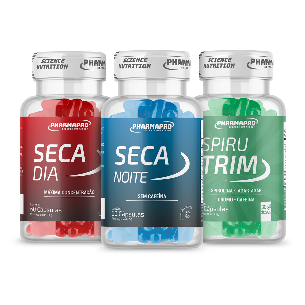Séc. Dia e Séc. Noite + Spirulina Concentrada - Pharma Pro em Oferta na Shopee