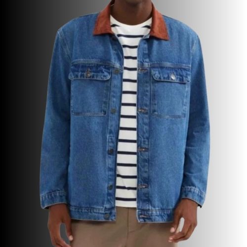 Jaqueta Jeans Masculina Gola Veludo - Hering TAMANHO P