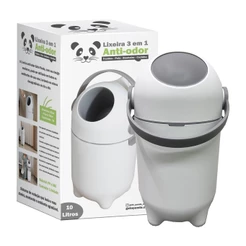 Lixo/Lixeira 10 Litros – Gato Panda Anti-Odor para Qaurto bebê, Fraldas, Cozinha