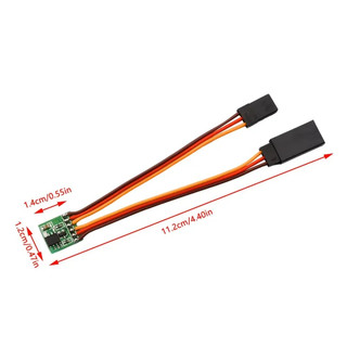 Sinal servo inversor universal 4-6v reversor de engrenagem de direção de baixa/alta tensão para avião servo rc