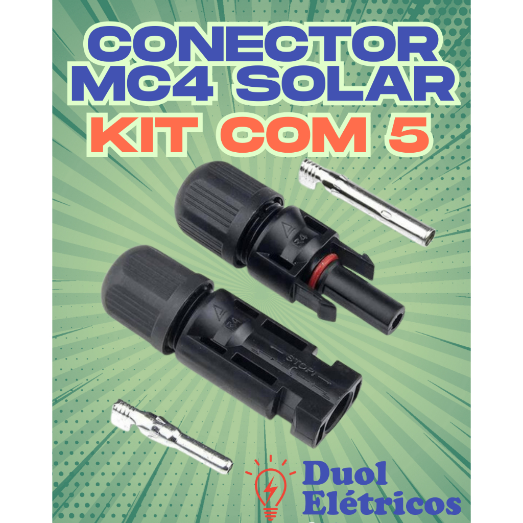 Conector MC4 Solar (5 Pares)