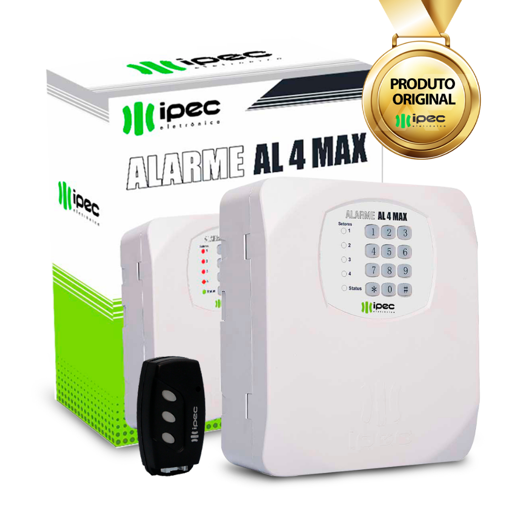 Central De Alarme Residencial AL4 Max Setores IPEC