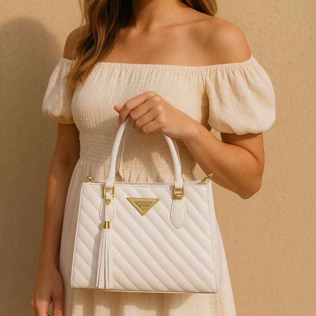 Bolsa Feminina Média Shopbag Bordada Linea Lançamento