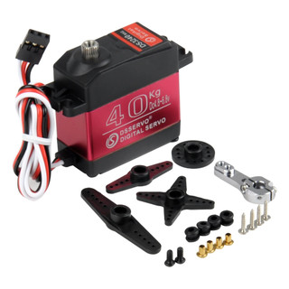 40KG 6V DS3240 Servo digital de grande torque 180 graus à prova d'água IP66 com braço servo 25T para carro RC