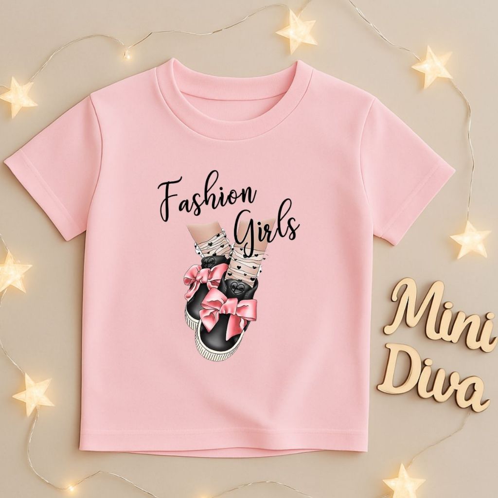Blusa De Menina Infantil Manga Curta T-Shirt Verão Estampa 100% Algodão Roupa De Calor Estampa Sapato Laço