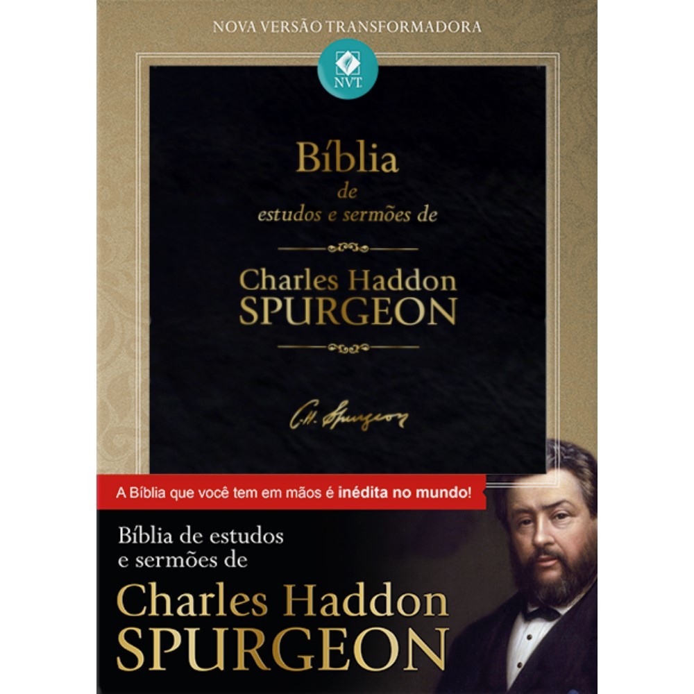 Bíblia de Estudo e Sermões CH Spurgeon - Preta em Oferta na Shopee