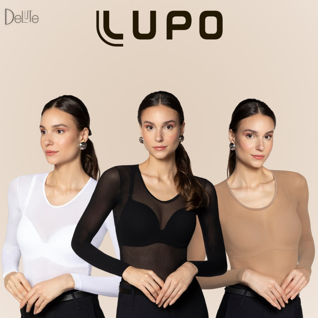 Camiseta Feminina Segunda Pele Classica Com a Gola Redonda Lupo Aderente Confortavel Basica Fio 40