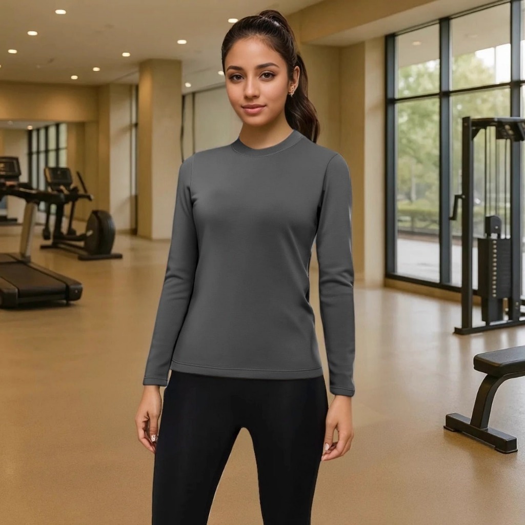 Blusa Manga Longa Segunda Pele Feminina Dry Fit Feminina Corrida Academia Corrida Yoga Caminhada
