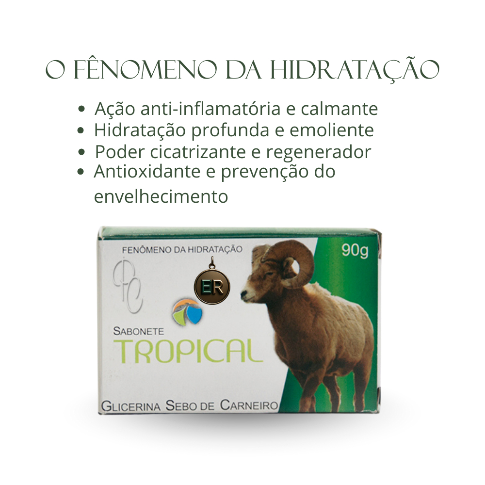 Sabonete em Barra Sebo de Carneiro Skincare Facial e Corporal ultra Hidratante 90gr