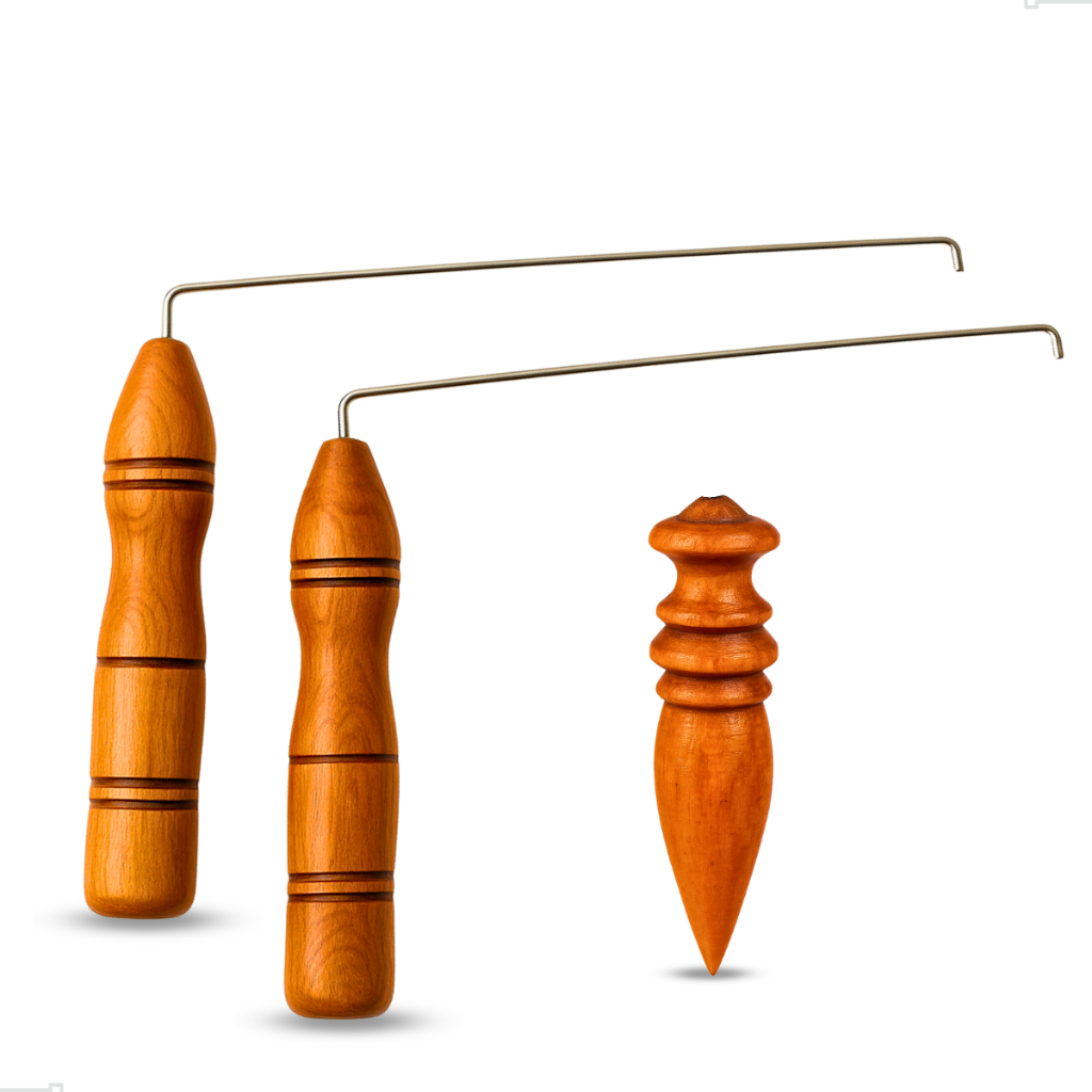 Dual Rod + Pêndulo De Madeira Com Chumbo Para Radiestesia Cobre Store Artesanatos
