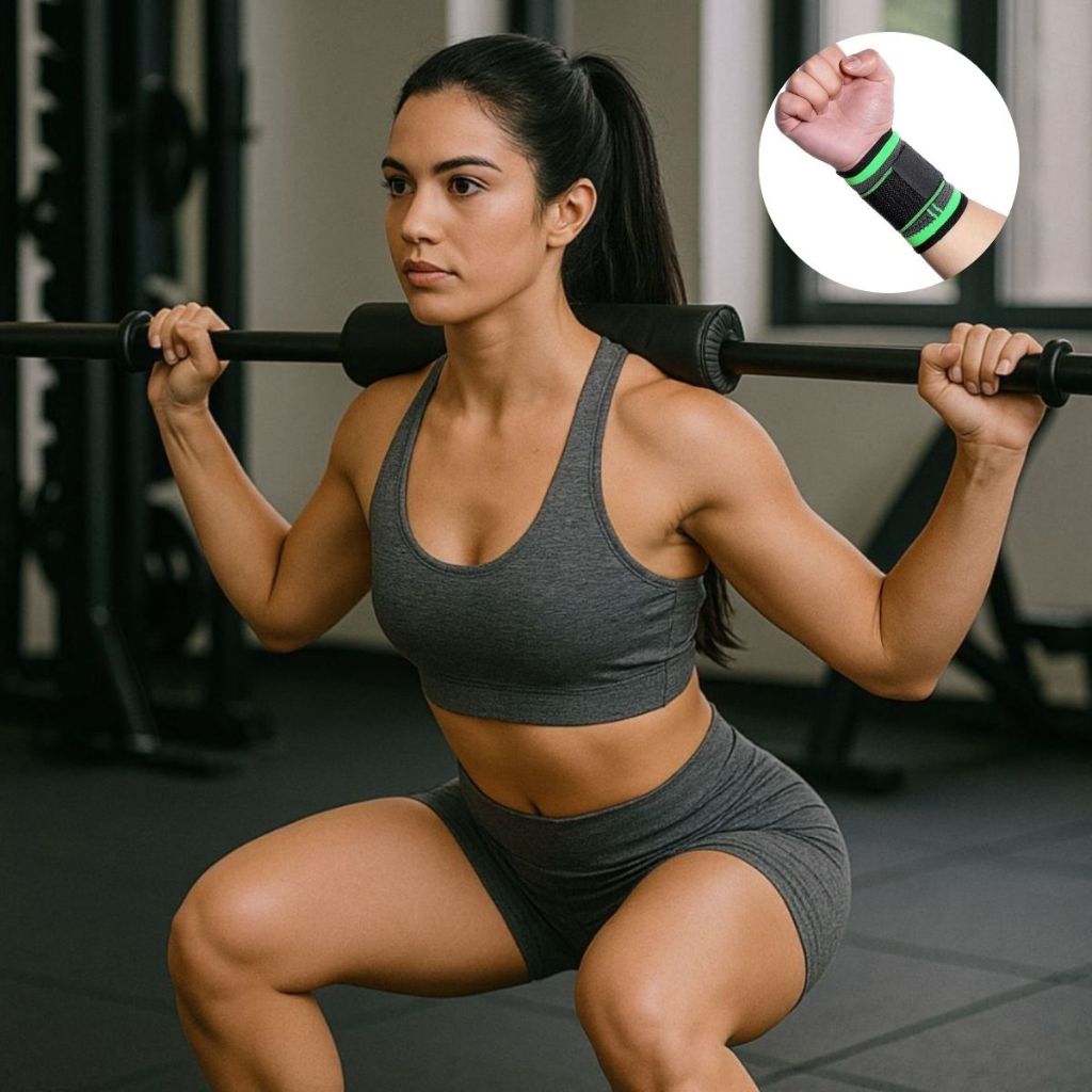 Munhqueira Punho Profissional Protetor de Barra Ombro e Elevação Pelvica Academia Barra Pump Oca 118cm Musculação