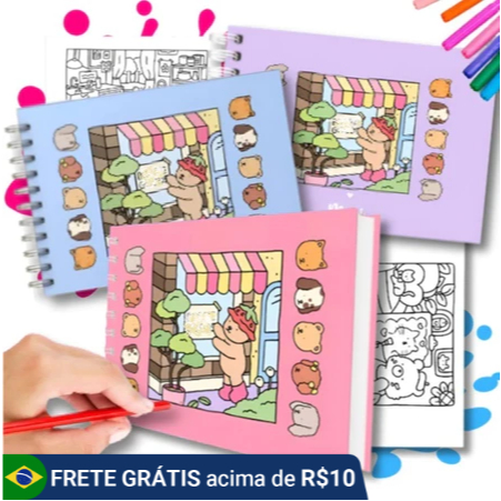 Livro De Colorir Hidrográfico, Capa Dura  50 Páginas De Desenhos Em Folha A5 |Alivie o Estresse e Solte Sua Criatividade