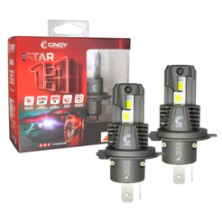Lâmpada Ultra Led Mini Cinoy Star 6000k H4 30w 6000 Lumens Modelo Original Só Plugar