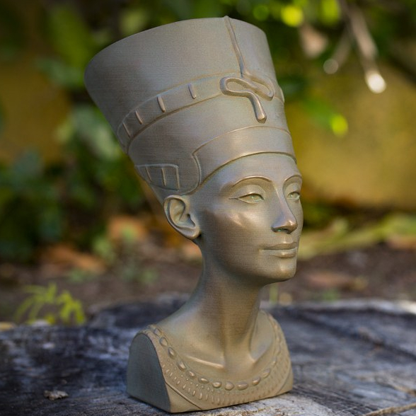 Escultura Busto Nefertiti – Rainha do Egito – Impressão 3D