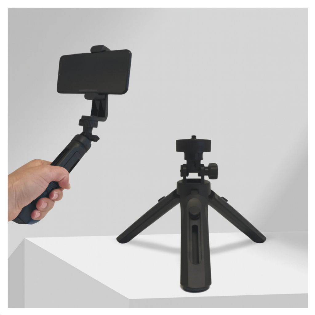 Steadicam Estabilizador De Mão E Mini Tripe Celulares Go Pro em Oferta na Shopee