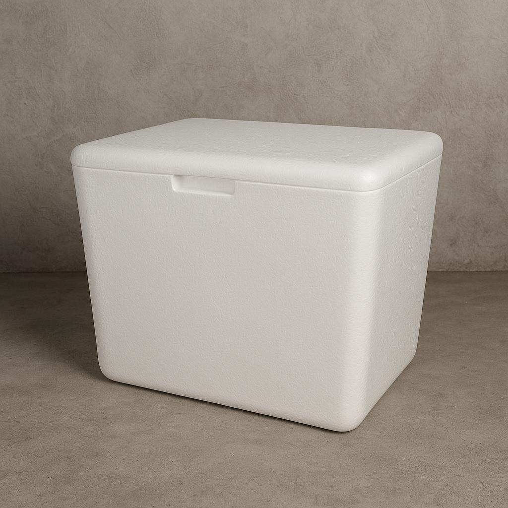 Caixa de ISOPOR ENTREGAS 45 lts para BAGS motoboy SEM LAMINAÇÃO