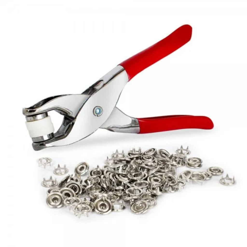 Alicate Aplicador Para Botão De Metal Tic Tac De Pressão e Ilhós Roupa De Bebê Botões Ilhós de Roupa em Oferta na Shopee