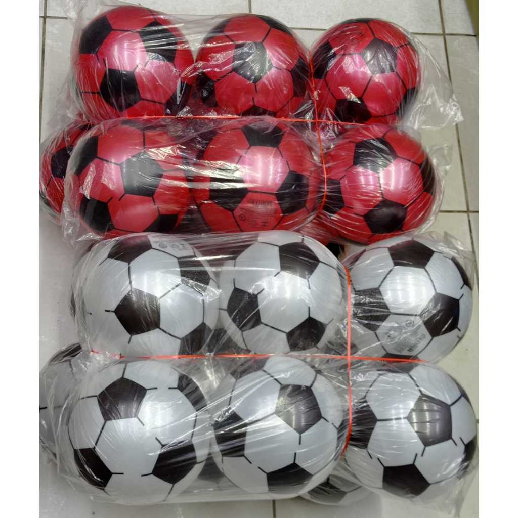 KIT COM 10/20/30 BOLAS VINIL INFLAVEL INFANTIL BRANCO/PRETO E VERMELHO/PRETO