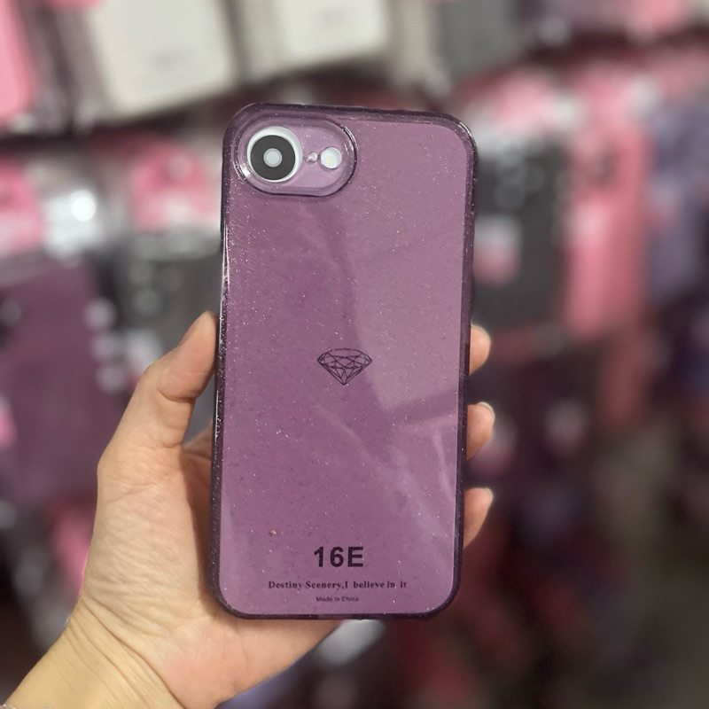 ✅16E Capa Capinha Silicone com brilho proteção de câmera For iPhone 16E