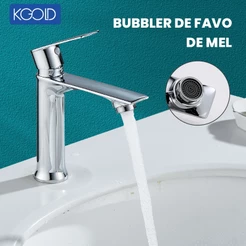 Torneira para Banheiro Lavabo Luxo Cromada Moderna