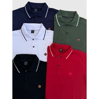 Kit 5 Camiseta Gola Polo Masculina 100% Algodão Varias Cores Camisa Basica Para Homem em Oferta na Shopee