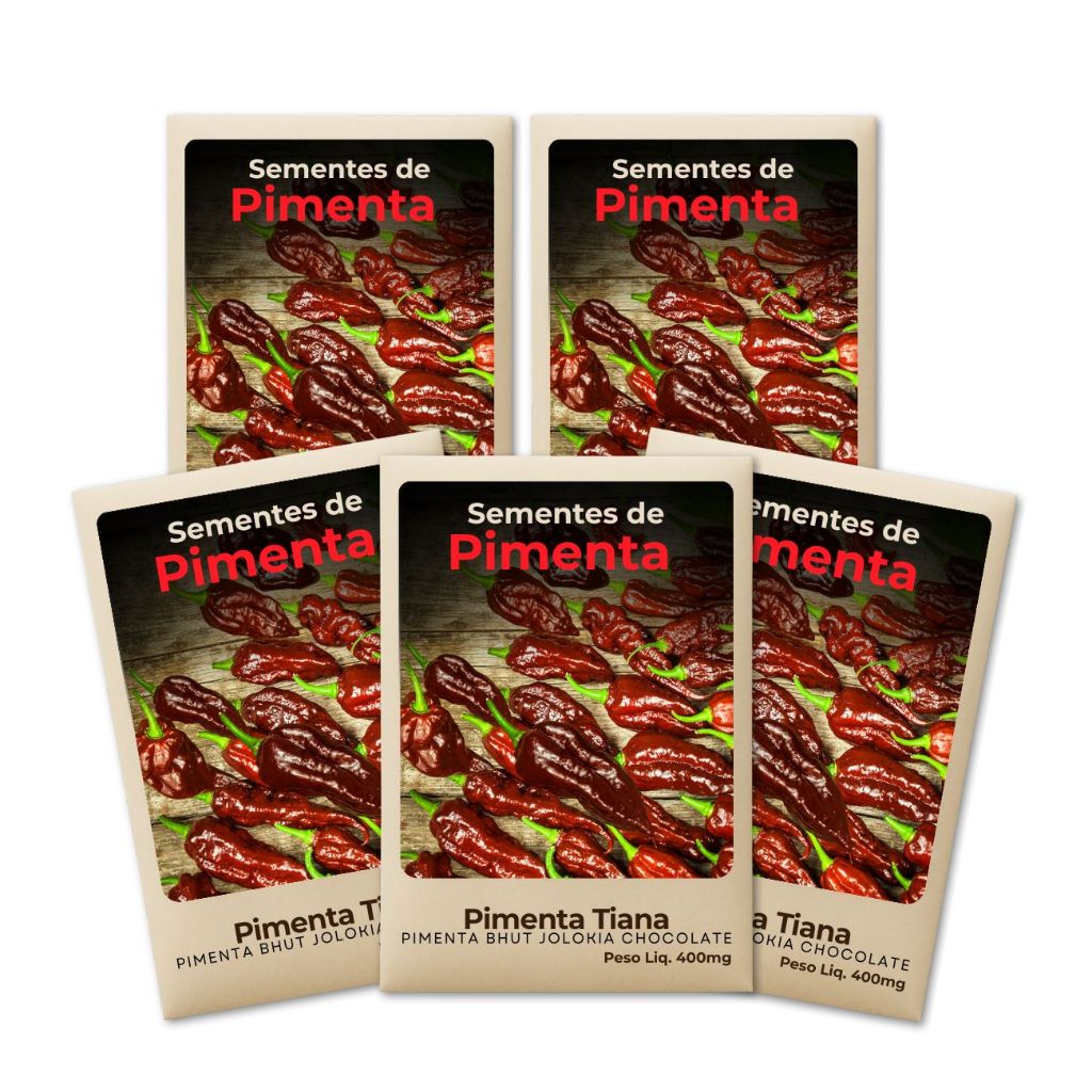 Pimenta Tianal Jolokia Semente plantio rápido, excelente para horta vertical -Kit 5 unidades