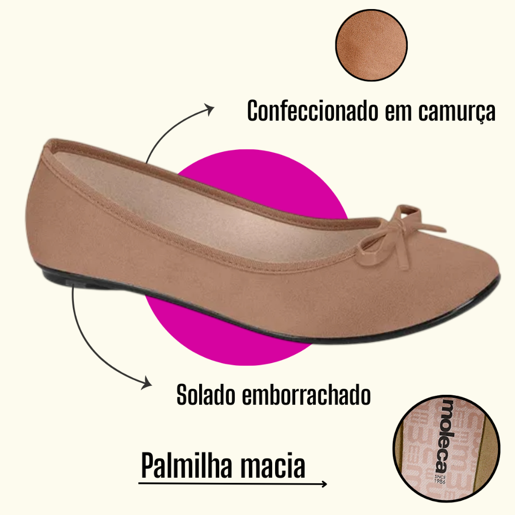 Sapatilha Moleca Feminina Casual Confortavel Flex Oferta — imagem 2 de 2
