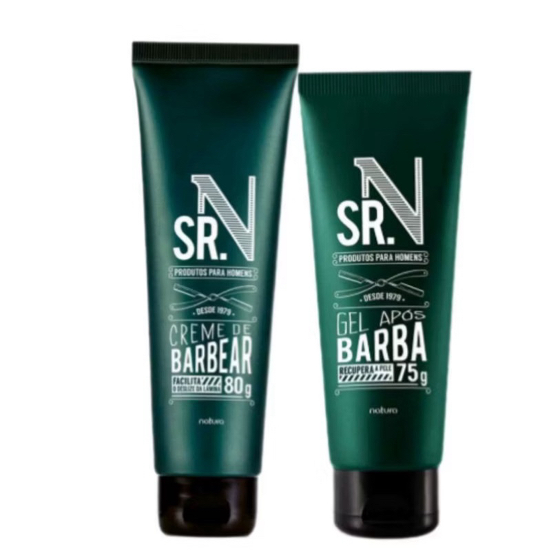 Sr. N Kit Presente: Creme De Barbear E Gel Pós Barba Natura