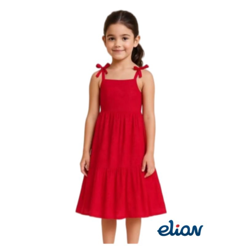Vestido Infantil festa Natal Vermelho em laise Elian tamanho 6 ao 12 251832