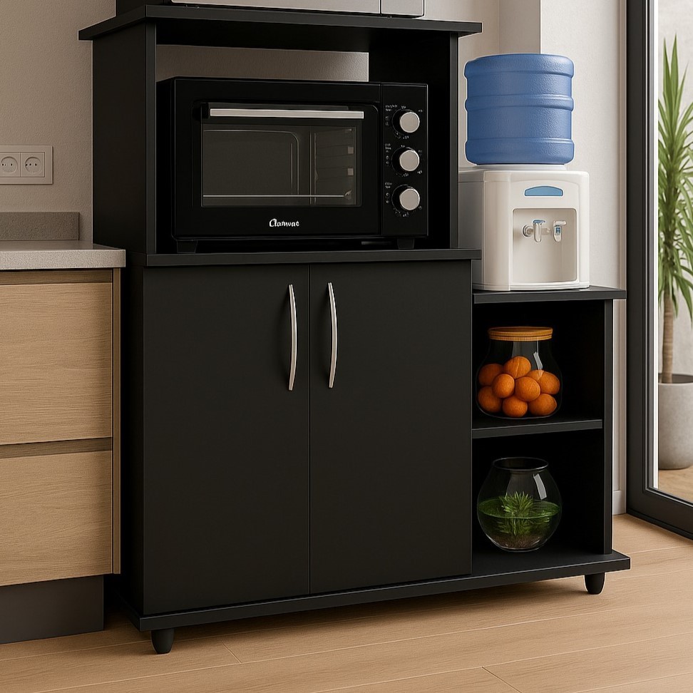 QUEIMA DE ESTOQUE - Armário Balcão Suporte de Microondas Organizador Sem Rodinhas em Oferta na Shopee