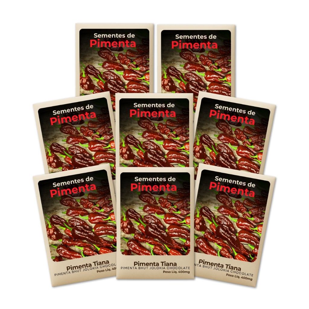 Pimenta Tianal Jolokia Semente qualidade garantida, fácil cultivo e alto rendimento -Kit 8 unidades