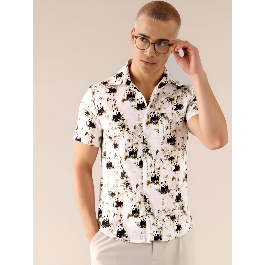 Camisa polo masculina panda estilo havaiano