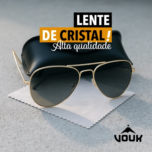 Óculos de Sol Vouk Aviador VK3025 VK3026 VK3028– Unissex – LINHA PREMIUM